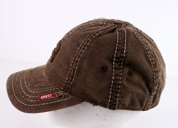 KURTZ baseball Cap hat ALBERT tan a flex one size FITS ALL brown