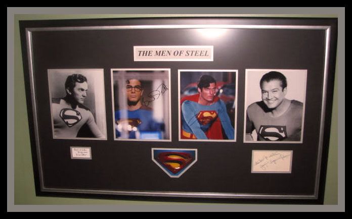 GEORGE REEVES AUTOGRAPH   SUPERMAN DISPLAY SIGNATURES   KIRK ALYN 