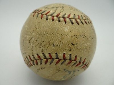   Signed OAL Ball Connie Mack Jimmie Foxx Al Simmons