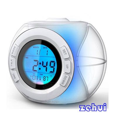   Digital Clock Music Projection Calendar Thermometer Alarm Clock