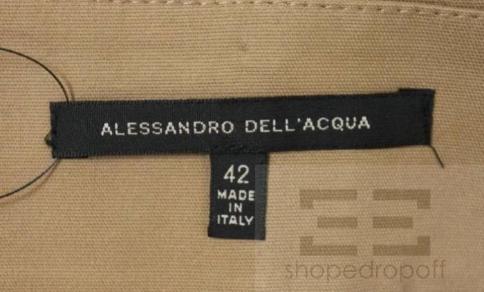 Alessandro DellAcqua Tan Cotton Pencil Skirt Size 42