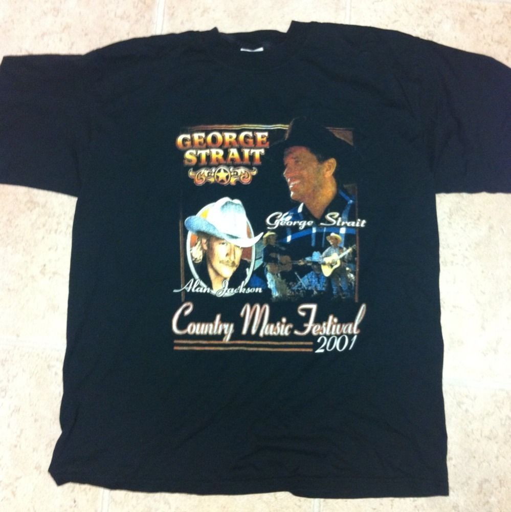 2001 George Strait Alan Jackson Country Music Festival Concert Shirt 