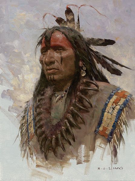 Liang GRIZZLY CLAW NECKLACE Giclee Canvs #74/75 Native American