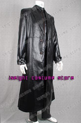 Resident Evil 5 Costume Albert Wesker Leather Coat Vest Pants Jacket 