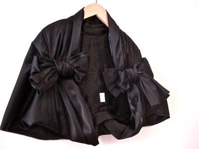 Alannah Hill My Wretched Soul Black Bow Cape Bolero Shrug RRP $369 New 