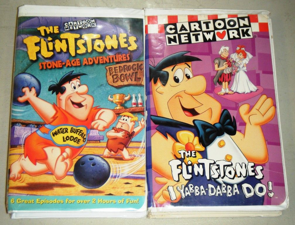 FLINTSTONES ANIMATED 2 VHS MOVIE SET Stone Age Adventures & I Yabba 