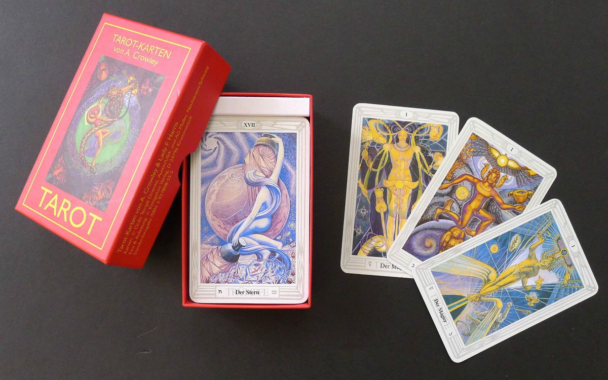 Aleister Crowley Thoth Tarot Cards Deck RED BOX Königsfurt Verlag (3 