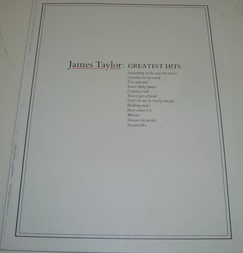 James Taylor Greatest Hits Piano Chords Song Book New