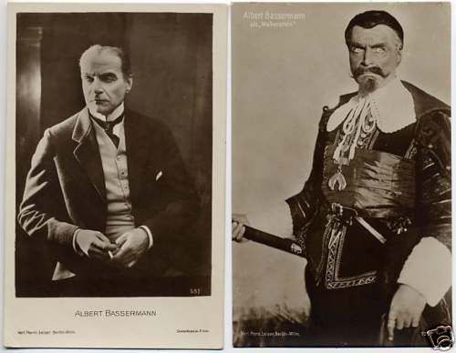 J1096 2 PC Albert Bassermann Famous Actor Germany