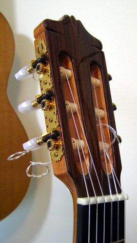 neck w ebony strip wood inlay rosette rosewood binding lacquer finish 