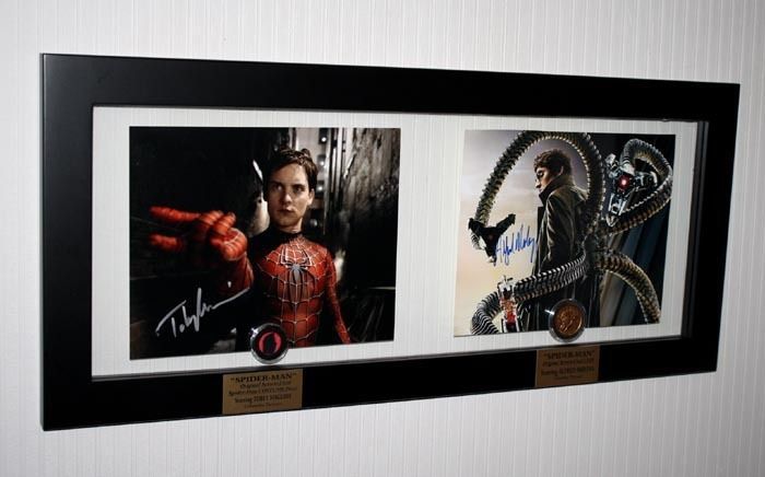    Screen Used Prop Coin Costume Autographs TOBEY MAGUIRE ALFRED MOLINA