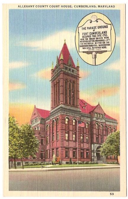 Allegany County Court House Cumberland MD Postcard