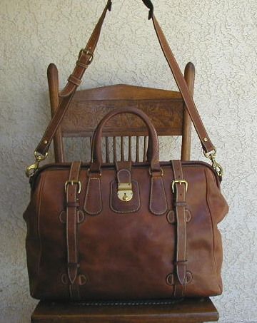 Rugged Leather J Peterman Gladstone Carry on Luggage
