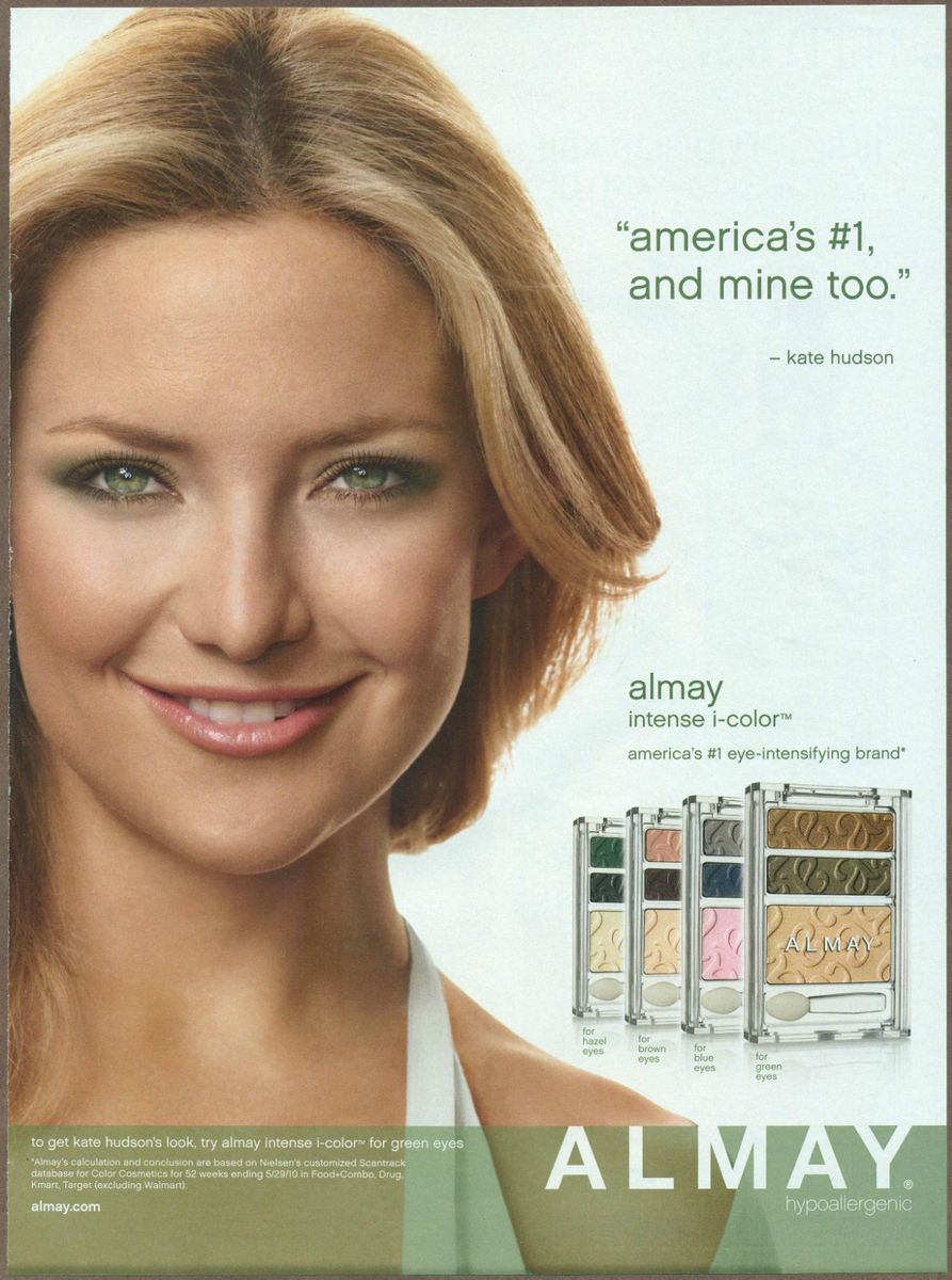 Almay Make Up 2010 print ad magazine advertisement Kate Hudson