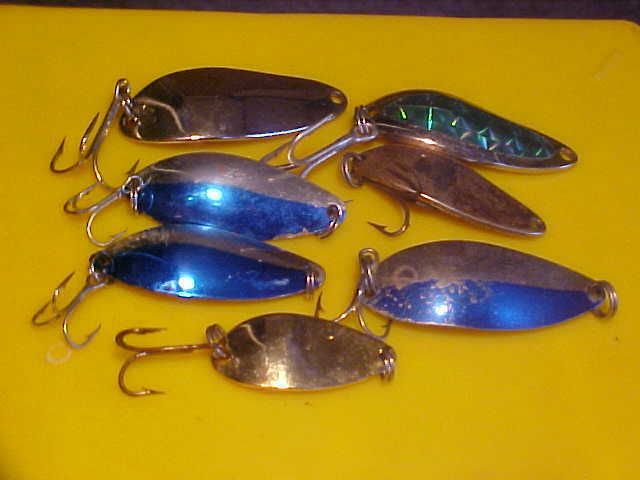 little cleo, little jewel and mr. twister trout spoons lures