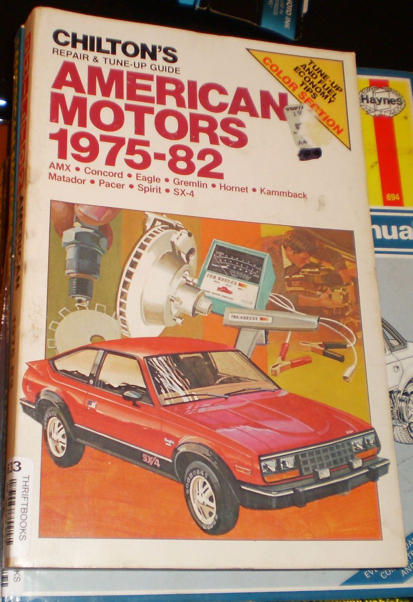 AMERICAN MOTORS AMX CONCORD EAGLE GREMLIN PACER SPIRIT SX4 1975 82 