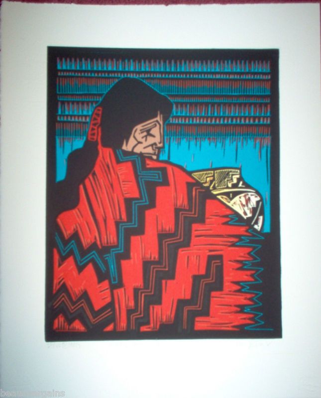 Amado Pena Metizo Series Roja Linograph Bold Colors