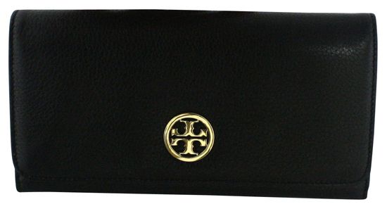 Tory Burch Amanda Envelope Continental Wallet Black New