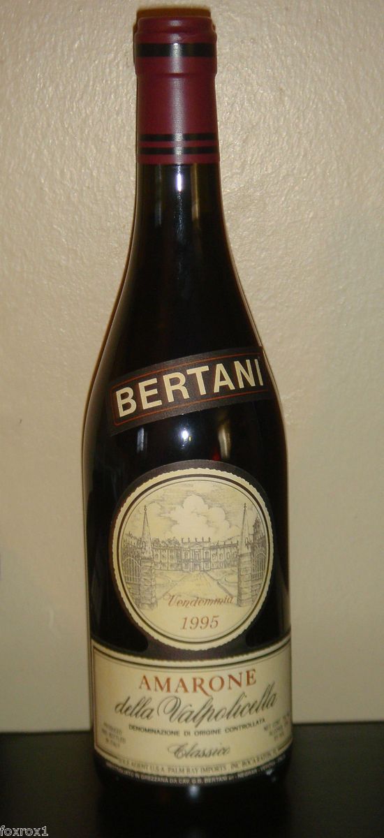 1995 Bertani Vendemmia Amarone Della Valpolicella Classico 750 ML Red 