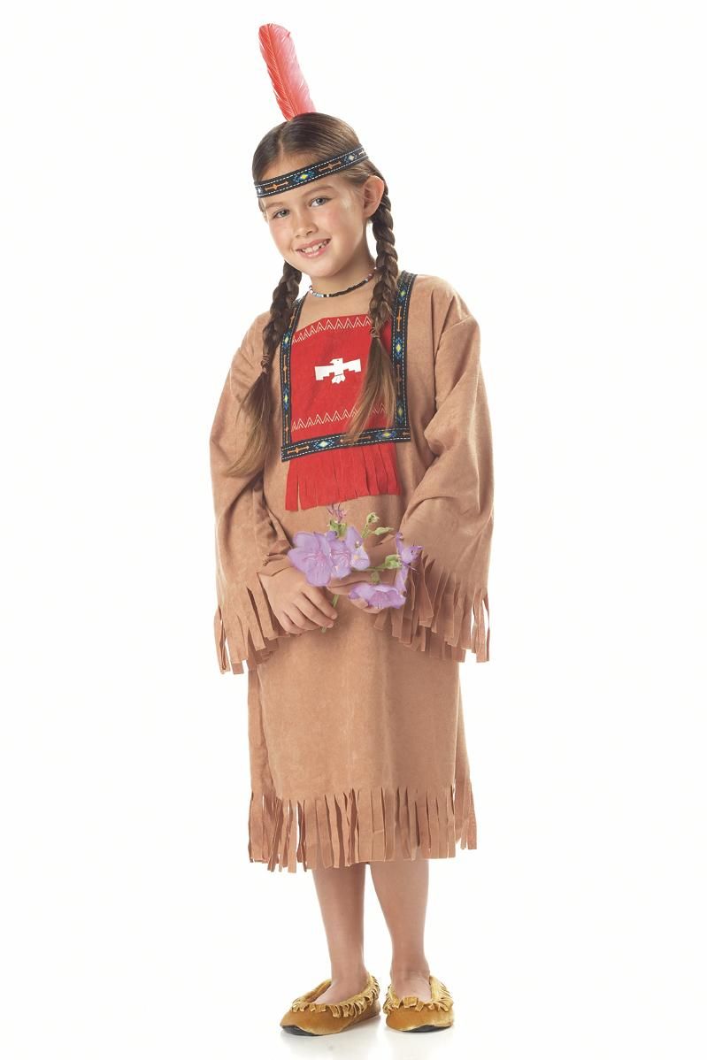 New Child Running Brook Native Indian Princess Costume