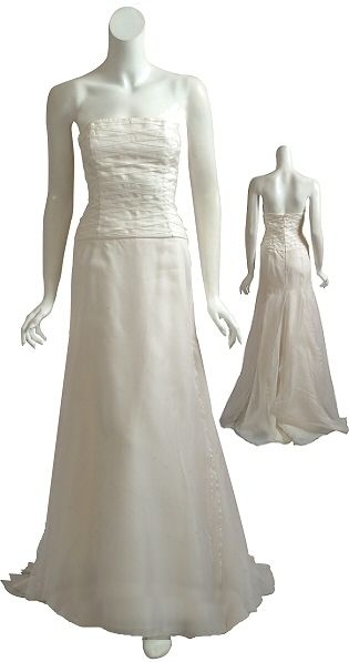 Angel Sanchez Silk Organza Wedding Bridal Gown 6 New
