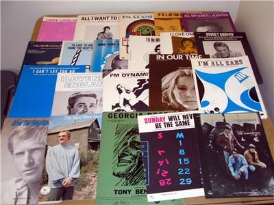 Great Lot of 100 60s vocalists Hits Stars Sheet Music