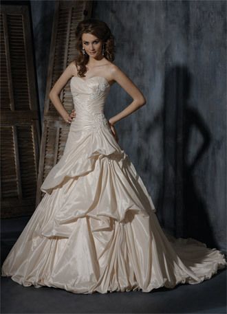 New Maggie Sottero Andrea S5275 Wedding Bridal Dress Gown Light Gold 