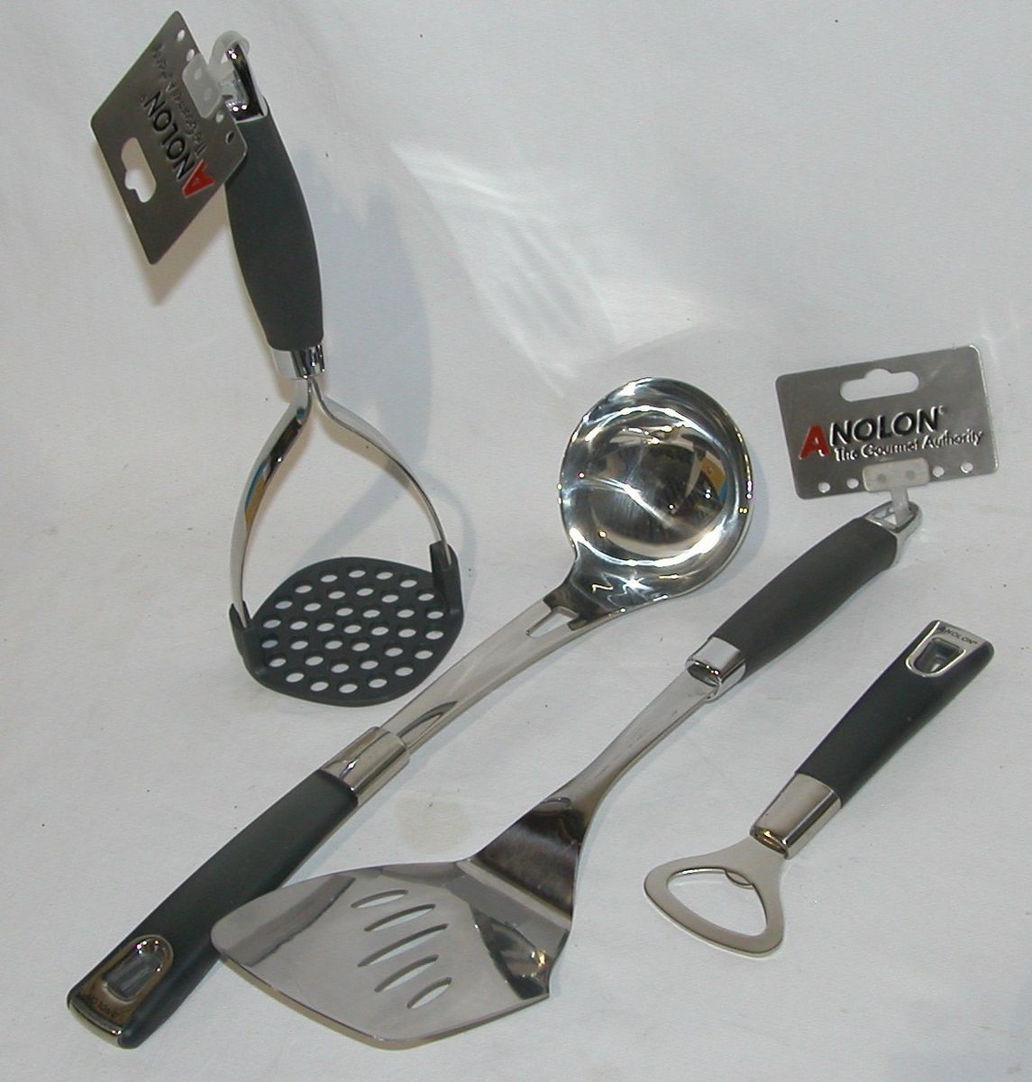 Anolon Advanced Tools Contemporary Stainless Steel Kitchen Utensil Set 