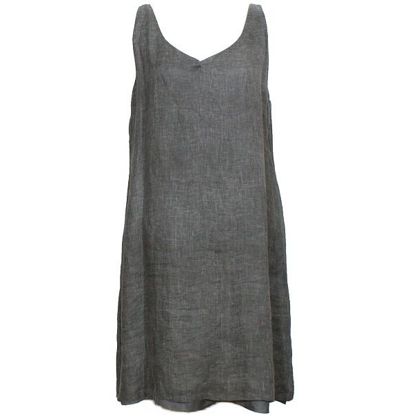 NWT EILEEN FISHER Dapple Tinted Linen Gauze Tank Dress S Tiered