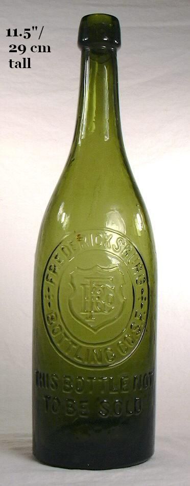 Vintage Antique Bottle Fredricksburg Bottling Co s F This Bottle not 