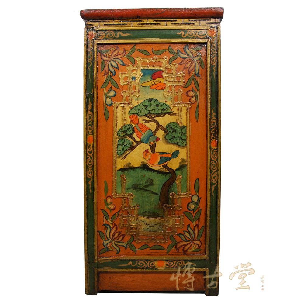 Tibetan Antique Painted Night Stand End Table 25Z17