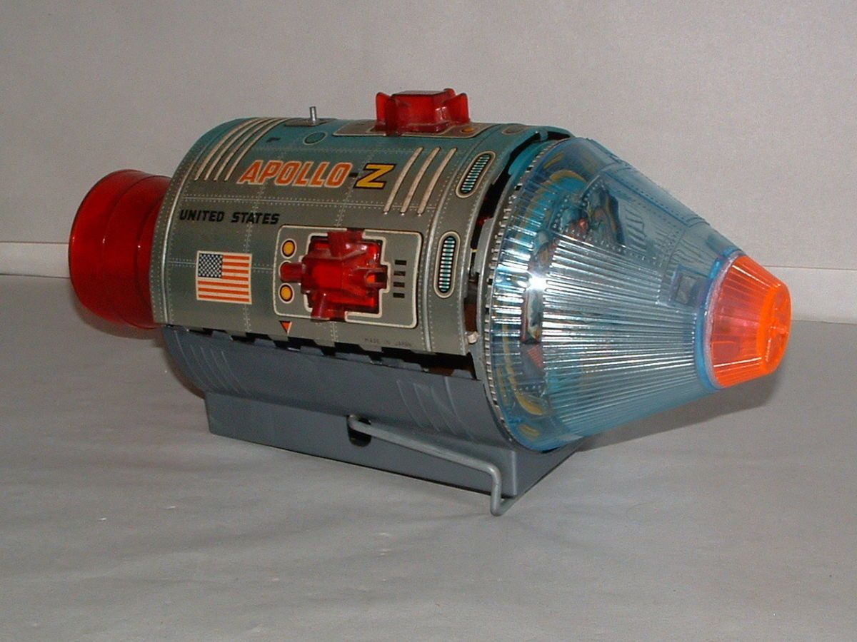 1950s JAPAN TIN BATTERY OP MOON TRAVELER APOLLO Z SPACE TOY