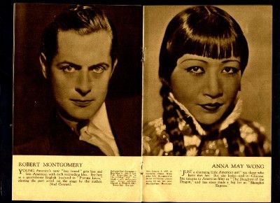Vintage GRETA GARBO ANNA MAY WONG JEAN HARLOW Etc UK Mag 1932