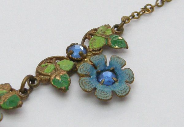 The Sweetest Original 1940s Vintage Enamel Czech Glass Flower 