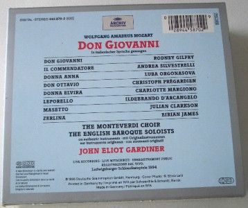 Mozart Don Giovanni Gardiner Gilfry 3 CD Set German 028944587029 