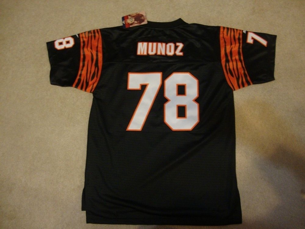   Cincinnati Bengals Jersey Large/L (14/16) Anthony Munoz Reebok NWT