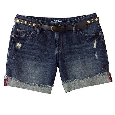 nwt Apt 9 Cuffed Denim Shorts ***Belt included***