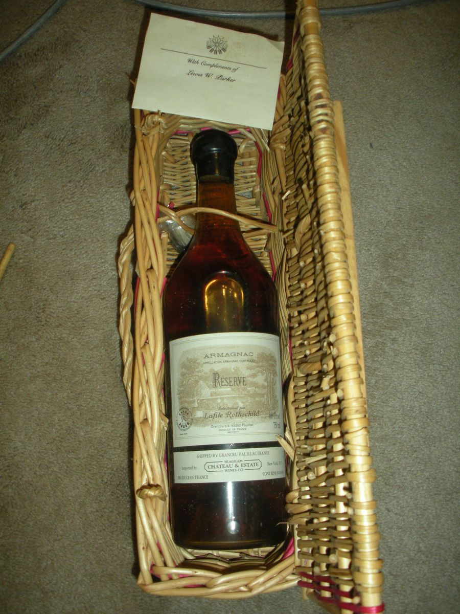 Lafite Rothschild Reserve Armagnac in Basket