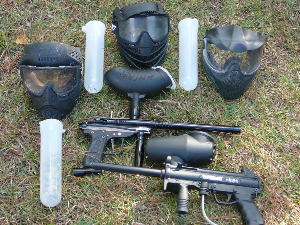 Paintball Guns One Tippmann A 5 and One Worr Machine