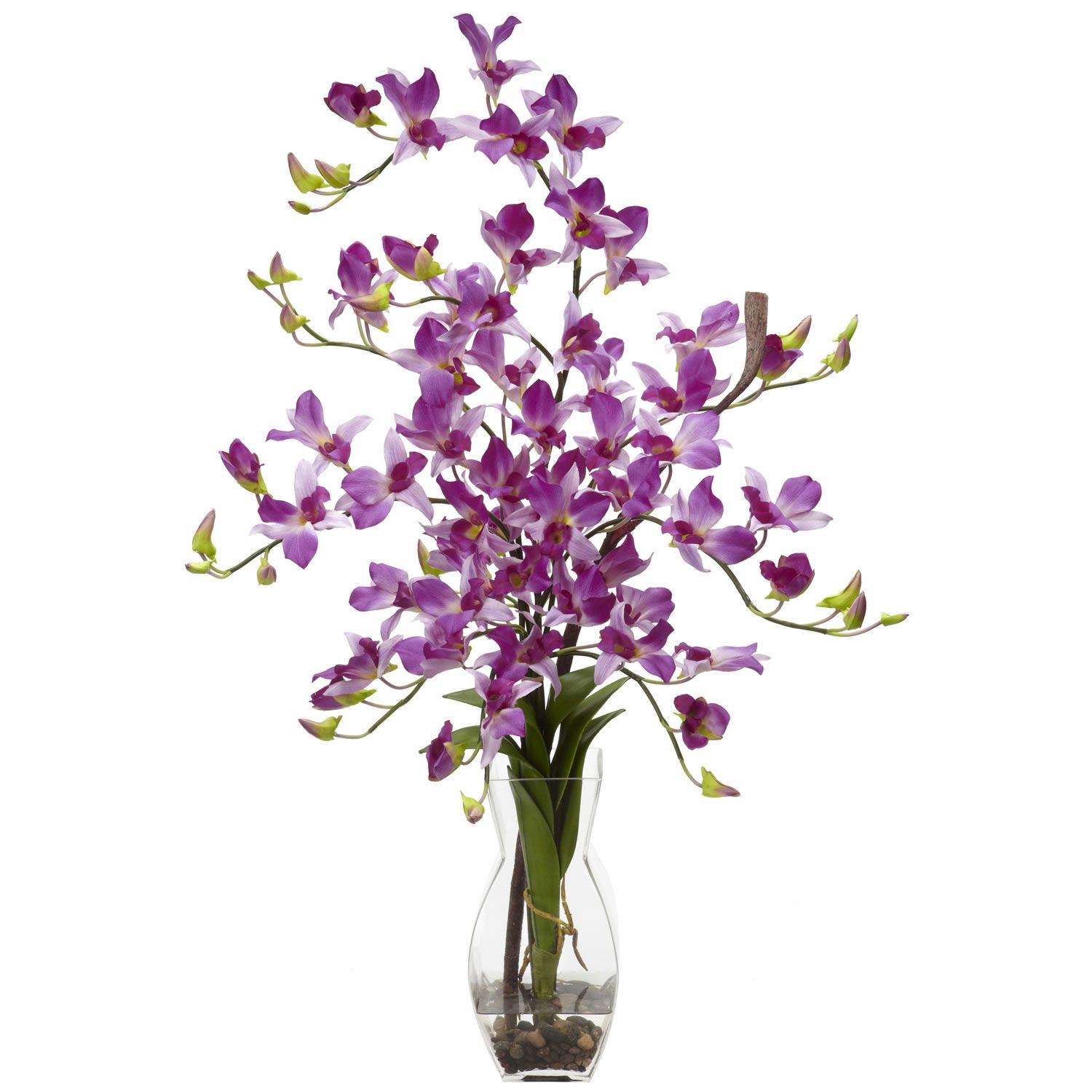 35 Purple Silk Fake Dendrobium Flower Arrangement