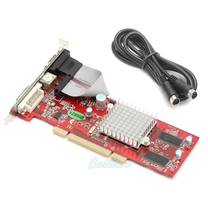 Ati Radeon 9200 128 MB 128MB PCI Desktop Video Graphics Card Vga +TvO 