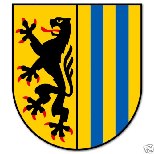 Leipzig Germany Coat of Arms Bumper Sticker 4 x 5