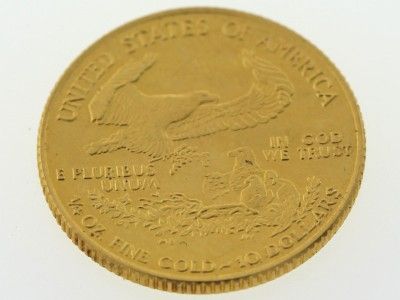 1996 US Saint Gaudens American Eagle 1 4th Ounce $10 Gold Bullion Coin 