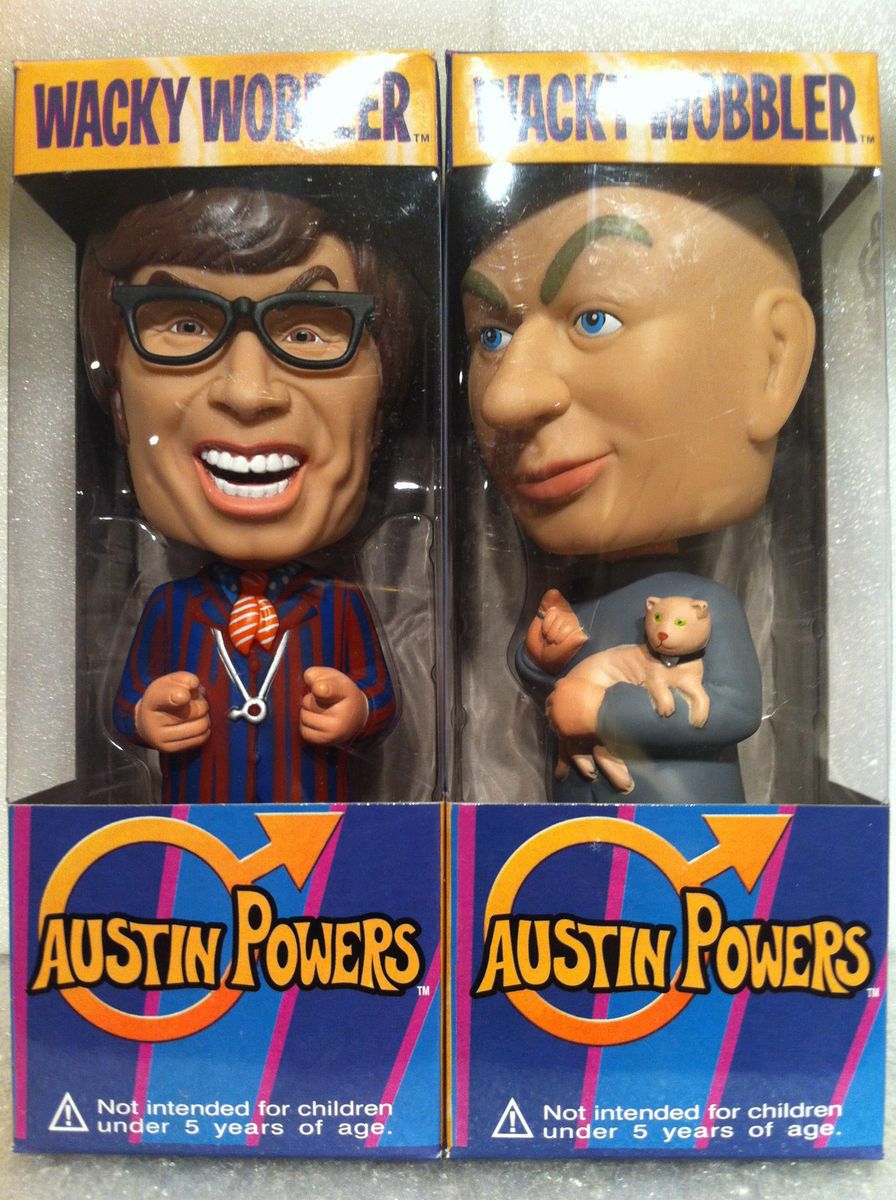 FUNKO AUSTIN POWERS DR EVIL GOLDMEMBER BOBBLE HEAD WACKY WOBBLER RARE 