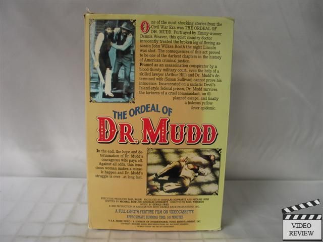 Ordeal of Dr. Mudd, The VHS Dennis Weaver, Arthur Hill