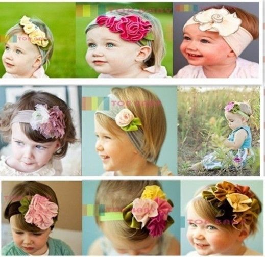 Stunning Unusual Baby Girl Boy Cotton Hair Band Headband Flower