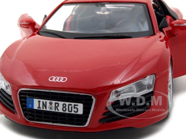   model of audi r8 die cast model car by maisto has steerable wheels