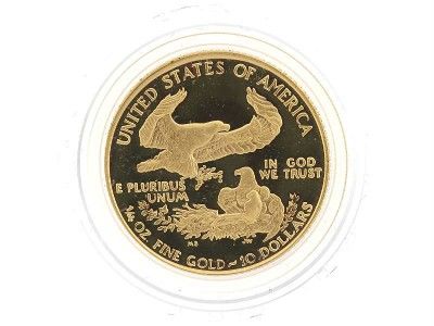 1988 United States Saint Gaudens American Eagle 4 Gold Bullion Proof 