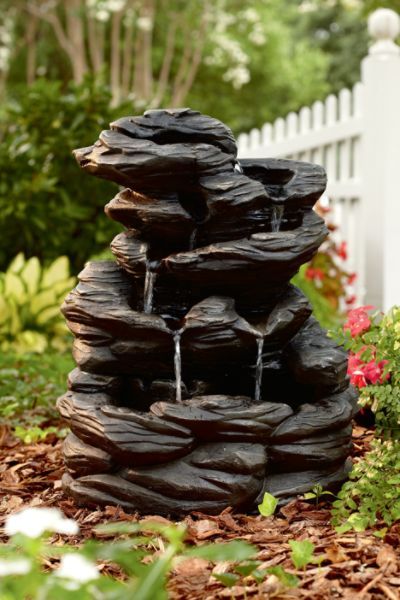   Fountain Vintage Bronze Outdoor Patio Decor Wall Lawn New