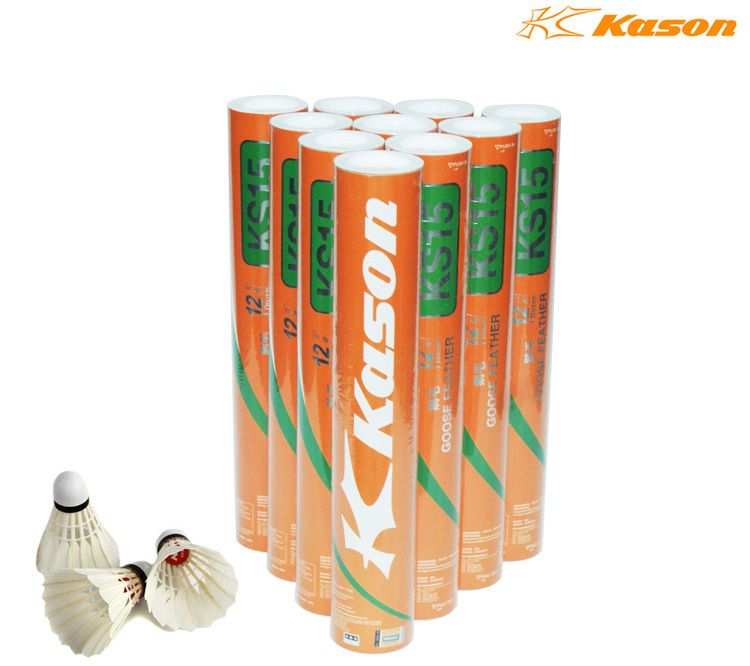   Dozen KASON KS 15 Badminton Birdie Shuttlecock Goose Feather